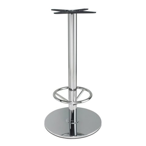 Base tavolo acciaio cromato • Ø57cm • Fusto con poggiapiedi • h.108cm • mod 431/CR/A/DREAM