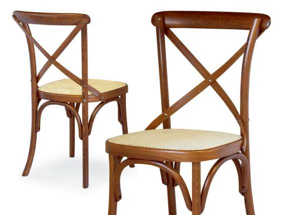 Ciao W sedia in legno e seduta in paglia di Vienna, SEDIE THONET