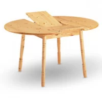 Tavolo rotondo allungabile rustico in legno di pino massiccio – vari colori A SONDRIO, PAVIA, ROMA, COSENZA, BOLZANO